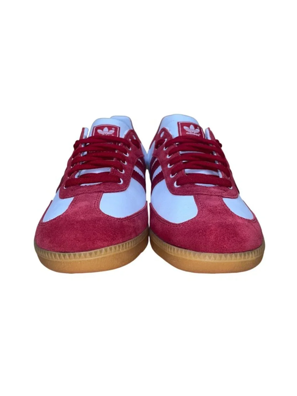 Mi Adidas Women’s Red Suede & White Leather Marriott Samba Sneakers Sz 8.5 - Picture 2 of 9